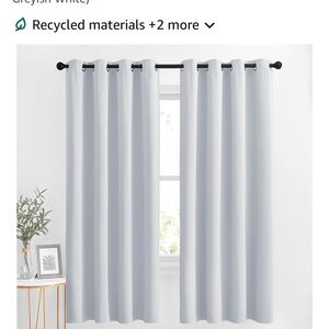 White - black out curtain panels